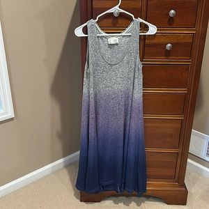 Anthropologie sleeveless dress, size medium, grey & purple ombre, MTuWThFSatSun